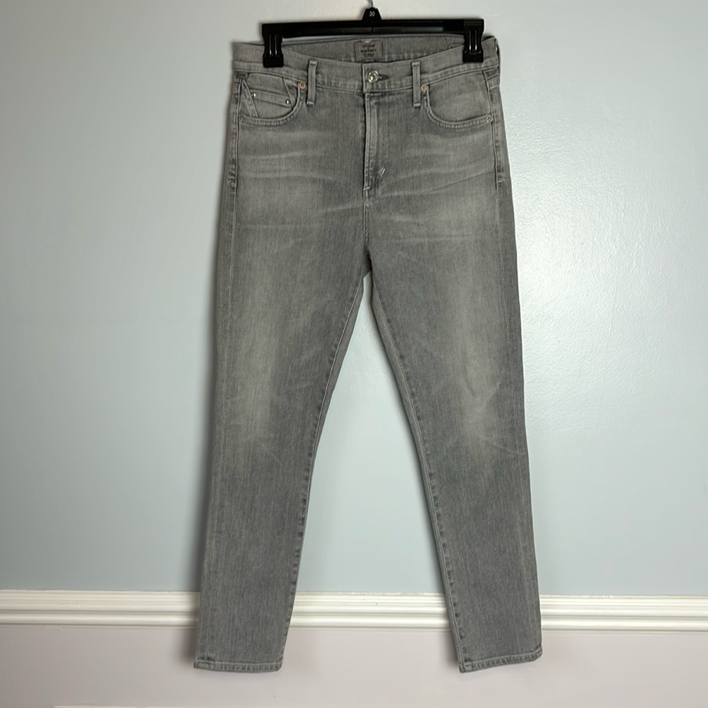 Citizens of Humanity Rocket Crop High Rise Skinny Grey Sz 28 Neutral Minimalist - Picture 2 of 13